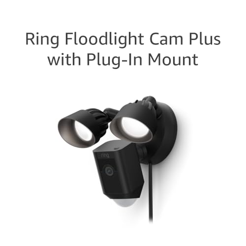 Ring Floodlight Cam Wired Plus — Outdoor home or business security with motion-activated 1080p HD video and floodlights, (2021 release) White