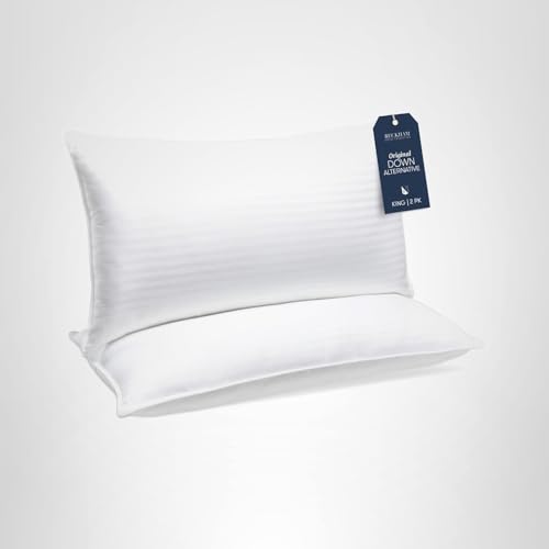 Beckham Hotel Collection Bed Pillows Standard/Queen Size Set of 2 - Original Soft Down Alternative Pillow for Sleeping - Soft Support for Back, Stomach or Side Sleepers