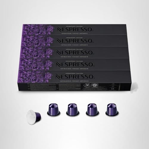 Nespresso Capsules Original Line, Ispirazione Variety Pack, Medium & Dark Roast Espresso Coffee, 50 Count Coffee Pods