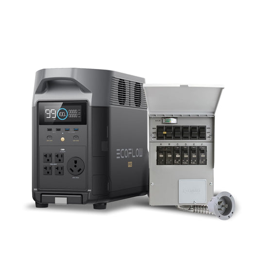 EF ECOFLOW Portable Power Station 3600Wh DELTA Pro, 120V AC Outlets x 5, 3600W, 2.7H Fast Charge, Lifepo4 Power Station, Solar Generator for Home Use, Power Outage, Camping, RV, Emergencies