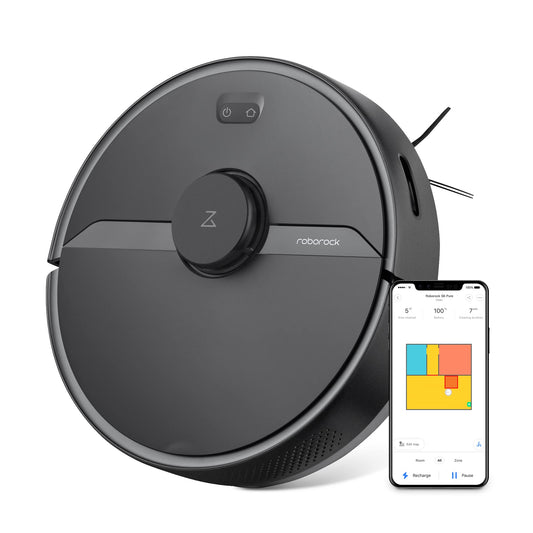 roborock Q7 M5+ Robot Vacuum and Mop, Upgraded from Q5 Max+, Up to 7-9 Weeks Self-Empty, 10000Pa Suction, Dual Anti-Tangle System for Pet Hair & Carpet, PreciSense LiDAR Navigation, App Control, Black