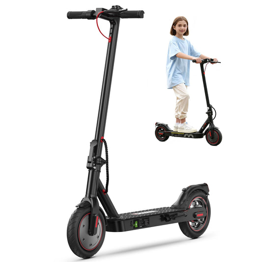 iScooter Electric Scooter Adults & Big Kids, 500/650 Peak Power, Up to 15/18/25 Miles Range, 19/22/25 MPH Top Speed, Cruise Control, Dual Braking System, Foldable E Scooter for Commuting & Campus Use