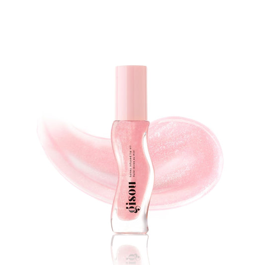 Gisou Honey Infused Hydrating Lip Oil, Nourishing Lip Moisturizer for Dry Lips, 0.27 fl oz (Watermelon Sugar)