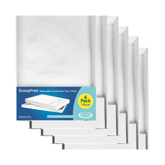 PetSafe ScoopFree Disposable Crystal Cat Litter Tray - Easy Cleaning Box - Refill Tray for Electric Litter Box - Fresh Scent - 4.3 lb Bags - 3 Pack