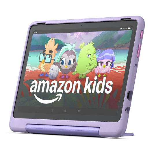 Amazon Fire HD 10 Kids Pro tablet (newest model) ages 6-12. Bright 10.1" HD screen, includes ad-free content, robust parental controls, 13-hr battery and slim case for older kids, 32 GB, Nebula
