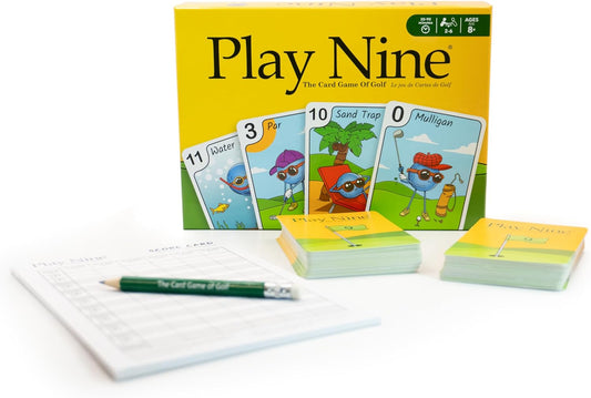 Play Nine – The Card Game of Golf, Ages 8 and Up, Learn to Play in 7 Minutes, 15 Min Gameplay, Fun Travel-Friendly Family Card Game for Kids, Teens & Adults, Great Golf Gift & Game Night Favorite