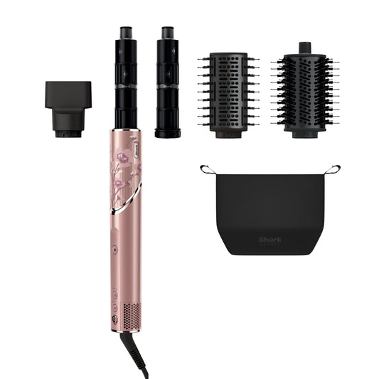 Shark FlexStyle Air Styling & Drying System, Powerful Hair Dryer Brush & Multi-Styler with Auto-Wrap Curlers, Diffuser, Paddle Brush, Round Brush, Concentrator Attachment, Black Cherry, HD457CR