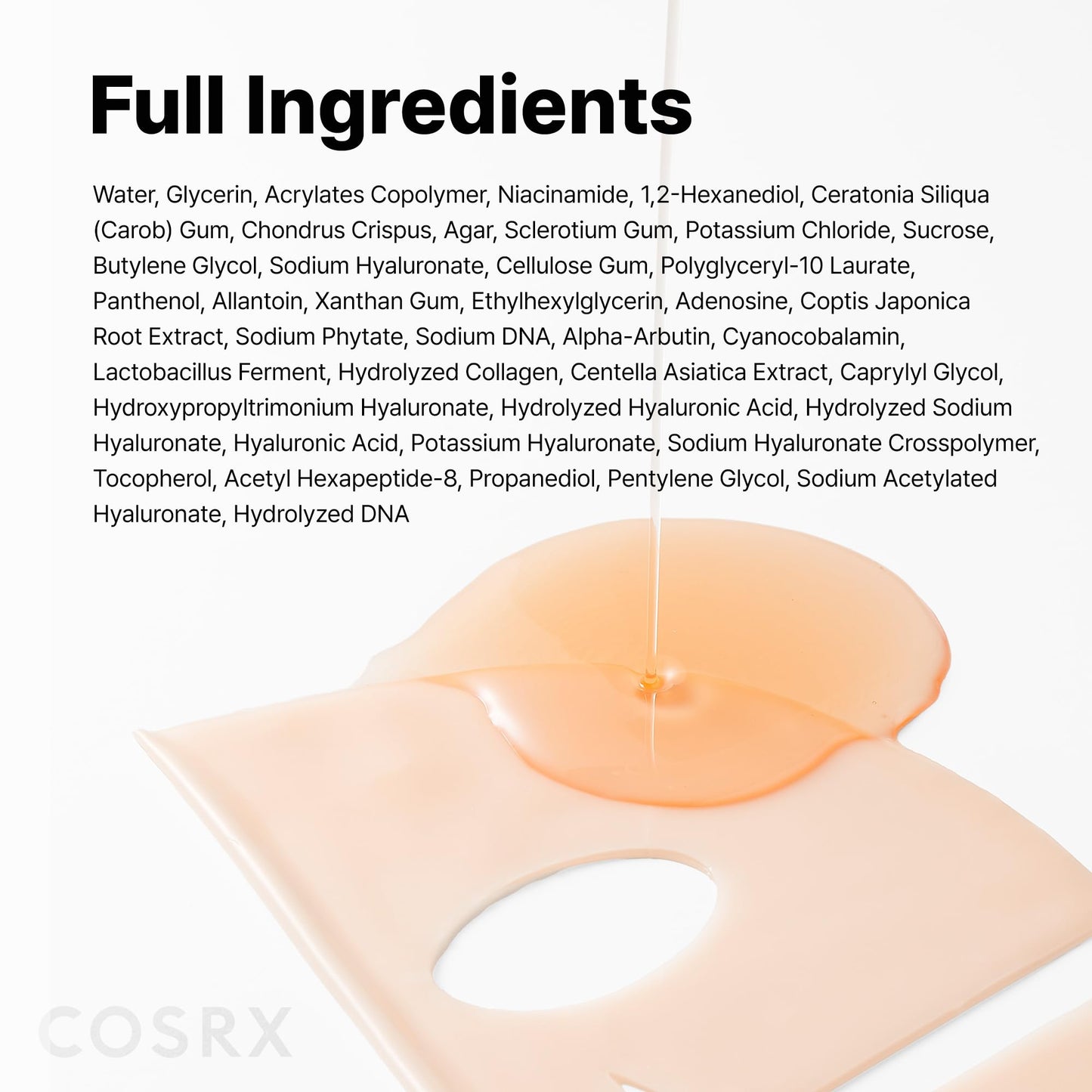 COSRX Advanced Snail Mucin Glass Glow Hydrogel Face Masks Skincare 3 EA, Collagen Face Mask, Travel Essentials, Overnight Face Mask, Korean Skin Care, Stocking Stuffers for Women