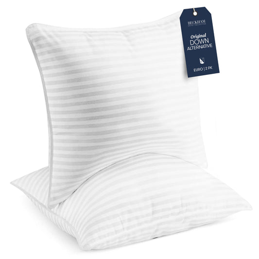 Beckham Hotel Collection Bed Pillows Standard/Queen Size Set of 2 - Original Soft Down Alternative Pillow for Sleeping - Soft Support for Back, Stomach or Side Sleepers