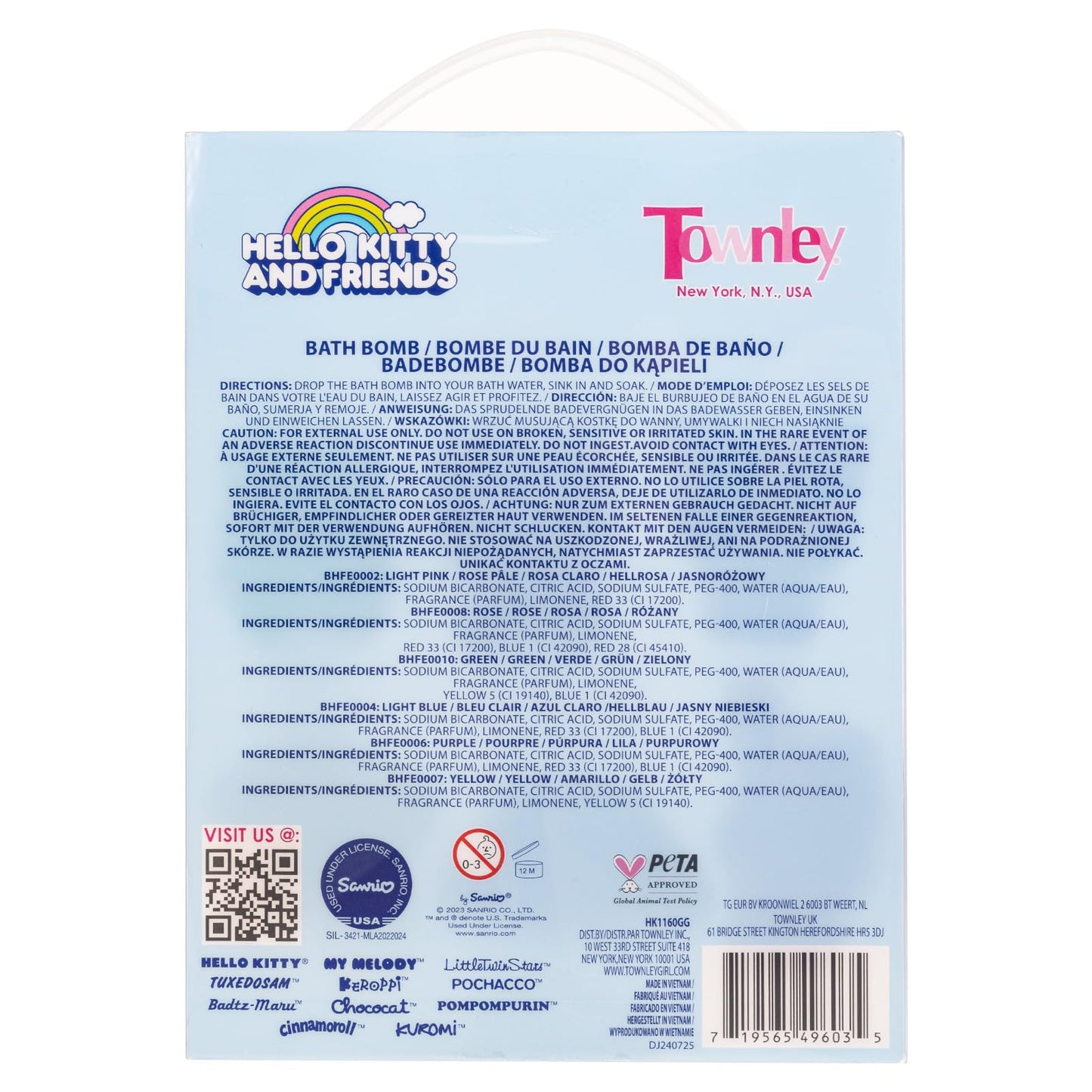 Hot Wheels 6 Piece Bath Bombs for Kids, Bubble Gum Scented, Bath Toys for Kids, Ages 3+, by Townley Girl