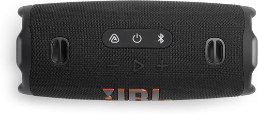 JBL Charge 6 - Portable Waterproof & Drop-Proof Bluetooth Speaker, Bold Pro Sound with AI Sound Boost, 28Hrs of Playtime, Built-in powerbank & Comes with a Sturdy/Removable Carrying Strap (Black)
