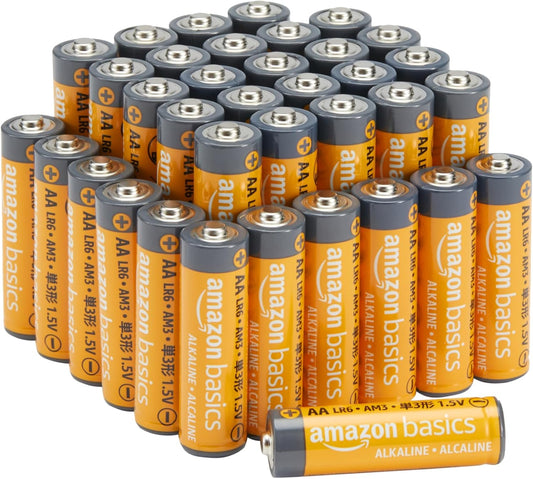 Amazon Basics 100-Pack AA Alkaline High-Performance Batteries, 1.5 Volt, 10-Year Shelf Life