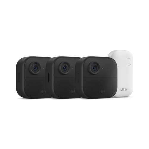 Blink Outdoor 4 – Wireless smart security camera, two-year battery life, 1080p HD day and infrared night live view, two-way talk. Sync Module Core included – 5 camera system