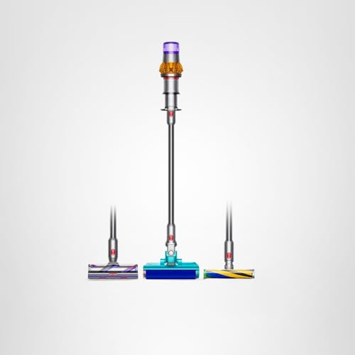 Dyson V15 Detect Plus Cordless Vacuum, Illumination Reveals dust, 240AW, 3 Power Modes, Up to 60 Minutes,² Deep Cleans Hard Floors and Carpets, Detangles pet Hair, Converts to Handheld