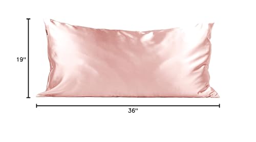 Kitsch Satin Pillowcase, Softer Than Silk Pillow Cases Queen, Cooling Pillow Covers, Satin Pillowcase w/Zipper for Hair, Skin & Quality Sleep, Wrinkle-Free & Smooth, Queen Size 19"x26", Cherry Print