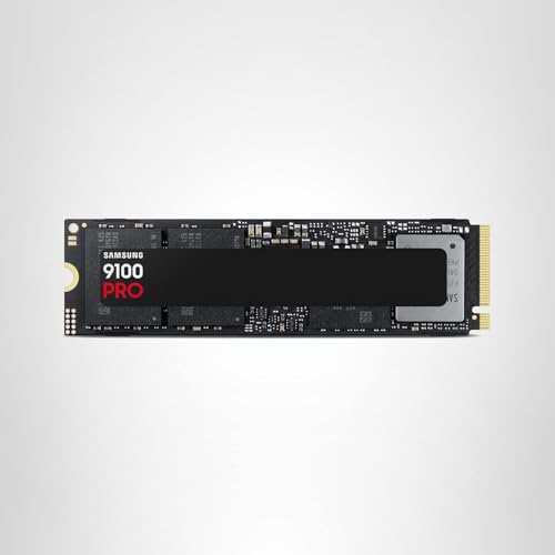 Samsung SSD 9100 PRO 4TB, PCIe 5.0x4 M.2 2280, Seq. Read Speeds Up to 14,800MB/s, Best for AI Computing, Gaming, and Heavy Duty Workstations (MZ VAP4T0B/AM)