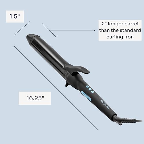 Bio Ionic Long Barrel Styler,Curling Iron with Moisture Heat Technology & NanoIonic MX, Verstatile Curling Wand