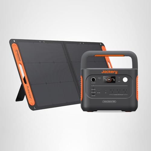 Jackery Explorer 1000 v2 Portable Power Station,1070Wh LiFePO4 Battery,1500W AC/100W USB-C Output, 1 Hr Fast Charge, Solar Generator for Camping,Emergency, RV, Off-Grid Living(Solar Panel Optional)