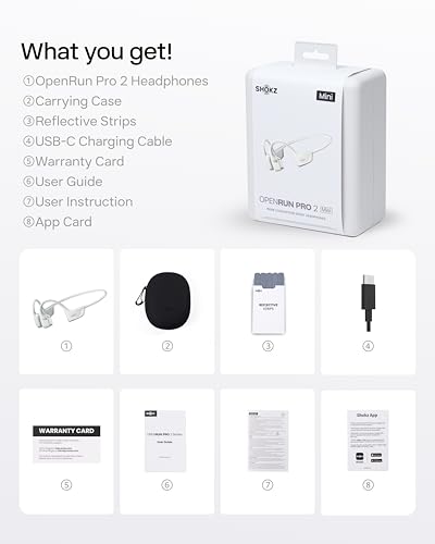 SHOKZ New OpenRun Pro 2- Bone Conduction Headphones, Open-Ear Bluetooth Wireless Sport Earphones for Running, Workouts - Sweat Resistant, Secure Comfortable Fit -Deep Bass, Smart Mic, Reflective Strip