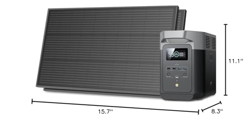 EF ECOFLOW Portable Power Station DELTA 2, 1024Wh LiFePO4 (LFP) Battery, 1800W AC/100W USB-C Output, Solar Generator(Solar Panel Optional) for Home Backup Power, Camping & RVs