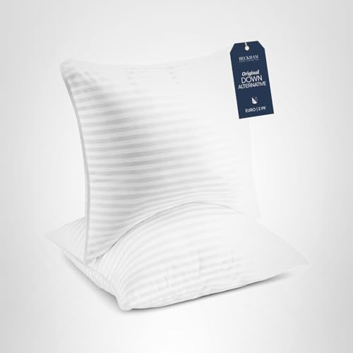 Beckham Hotel Collection Bed Pillows Standard/Queen Size Set of 2 - Original Soft Down Alternative Pillow for Sleeping - Soft Support for Back, Stomach or Side Sleepers