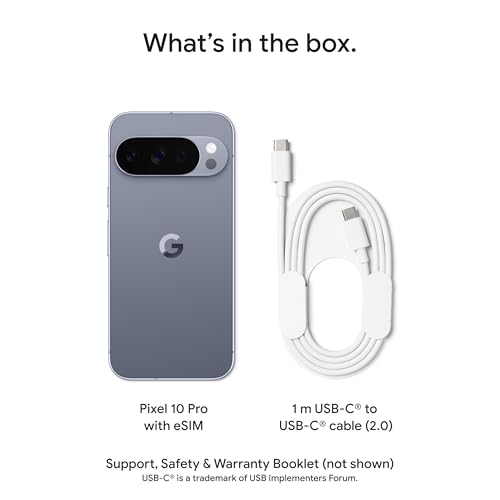 Google Pixel 10 Pro XL - Unlocked Android Smartphone - Gemini AI Assistant, Triple Rear Camera System, Fast-Charging 24+ Hour Battery, and 6.8" Super Actua Display - Moonstone - 512 GB (2025 Model)