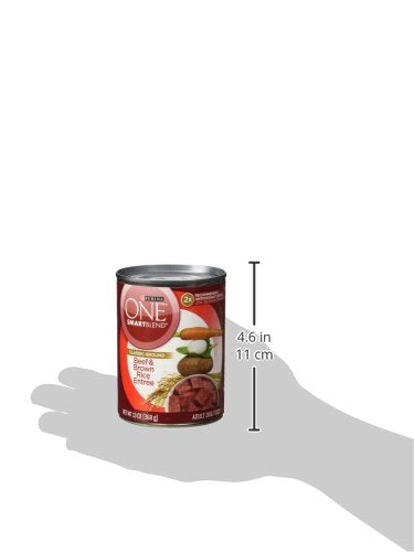 Purina ONE Classic Ground Chicken and Brown Rice, and Beef and Brown Rice Entrees Wet Dog Food Variety Pack - (Pack of 6) 13 oz. Cans