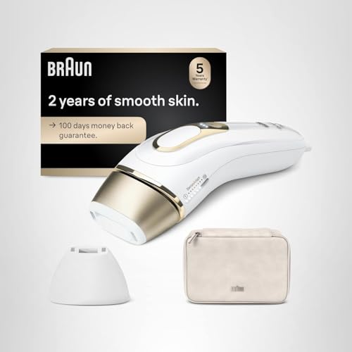 Braun IPL at Home Laser Hair Removal for Women and Men, Silk Expert Pro 5 PL5137 with Venus Swirl Razor, Permanent Visible Hair Reduction in Hair Regrowth for Body & Face, Corded, PL5137