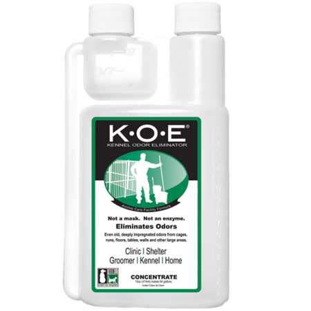 Odorcide K.O.E Kennel Odor Eliminator Concentrate – For Cages, Runs & More – For Home & Kennel w/Safe, Non-Enzymatic Formula (Fresh Scent, 16 oz)