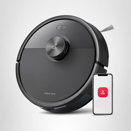 roborock Q7 M5+ Robot Vacuum and Mop, Upgraded from Q5 Max+, Up to 7-9 Weeks Self-Empty, 10000Pa Suction, Dual Anti-Tangle System for Pet Hair & Carpet, PreciSense LiDAR Navigation, App Control, Black