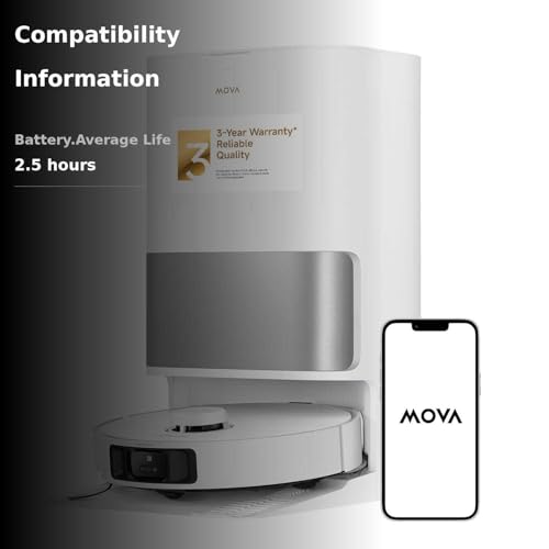 Mova P10 Pro Ultra Robot Vacuum and Mop 13,000Pa Suction, 140°F Hot Water Auto Mop Washing & Drying, Dual Spinning Extenable Mop,10.5mm Lifting for Carpet, 360°Obstacle Avoidance, App Control