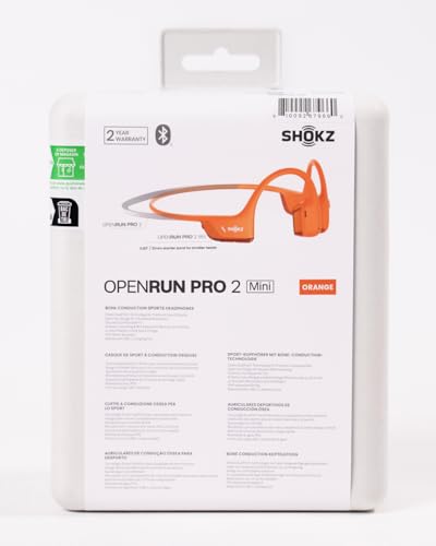 SHOKZ New OpenRun Pro 2- Bone Conduction Headphones, Open-Ear Bluetooth Wireless Sport Earphones for Running, Workouts - Sweat Resistant, Secure Comfortable Fit -Deep Bass, Smart Mic, Reflective Strip