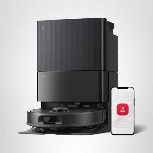 roborock Qrevo S5V Robot Vacuum and Mop, FlexiArm Edge Mopping, 12,000Pa Suction, Dual Zero-Tangle System, Smart Obstacle Avoidance, 10mm Mop Lifting, Auto Mop Washing&Drying, Self-Emptying&Refilling