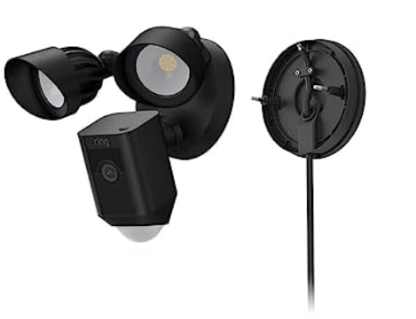 Ring Floodlight Cam Wired Plus — Outdoor home or business security with motion-activated 1080p HD video and floodlights, (2021 release) White