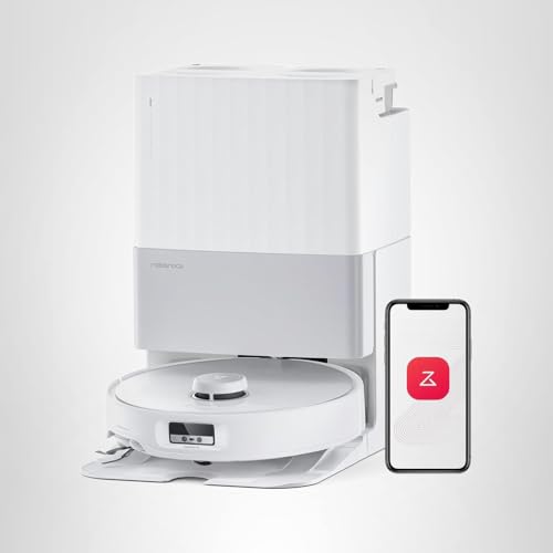 Roborock Qrevo Edge S5A Robot Vacuum and Mop, 18,500Pa, Zero-Tangling, DuoDivide Main Brush, FlexiArm Side Brush, Hot Water Mop Washing & Self-Cleaning, Warm Air Drying, Self-Emptying, Black