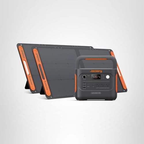 Jackery Explorer 1000 v2 Portable Power Station,1070Wh LiFePO4 Battery,1500W AC/100W USB-C Output, 1 Hr Fast Charge, Solar Generator for Camping,Emergency, RV, Off-Grid Living(Solar Panel Optional)