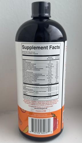 MaryRuth's Liquid Multivitamin + Hair Growth | Biotin 10000mcg | Lustriva Hair Growth Supplement | Clinically Tested in Women for Thicker Hair & Facial Wrinkle | Skin Care | Ages 18+ | 15.22 Fl Oz