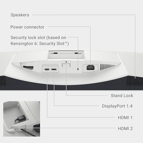 Dell 27 Plus 4K USB-C Monitor - S2725QC - 27-inch 4K (3840 x 2160) 120Hz 16:9 Display, AMD FreeSync Premium, sRGB 99%, Integrated Speakers, 1500:1 Contrast Ratio, Comfortview Plus - Ash White