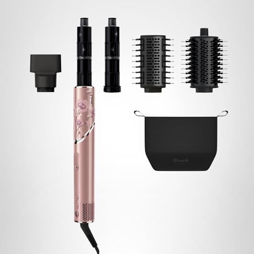 Shark FlexStyle Air Styling & Drying System, Powerful Hair Dryer Brush & Multi-Styler with Auto-Wrap Curlers, Diffuser, Paddle Brush, Round Brush, Concentrator Attachment, Black Cherry, HD457CR