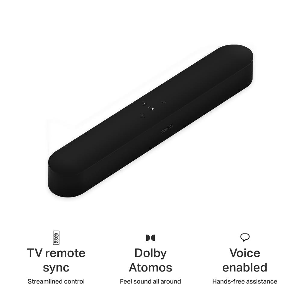 Sonos Beam Gen 2 - Black - Soundbar with Dolby Atmos