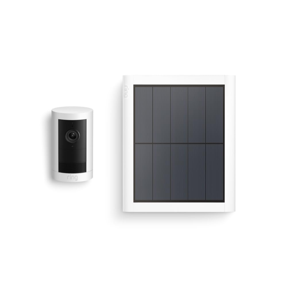 Introducing Ring Outdoor Cam Plus, Battery — Wide-Angle 2K Video with Ring Vision, Low-Light Sight for full-color night vision, Mount-Anywhere Versatility, White