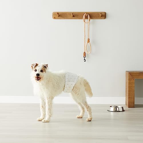 Amazon Basics Male Dog Diapers, 30 Count, Small, Ultra Absorbent Disposable Wrap with Secure Fit, Leakproof and Comfortable