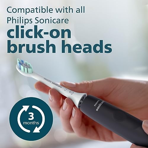 Philips Sonicare 4100 Rechargeable Electric Toothbrush, with Pressure Sensor, 2 Intensity Settings, SmarTimer and QuadPacer, 14-Day Battery Life, White, Model HX3681/23