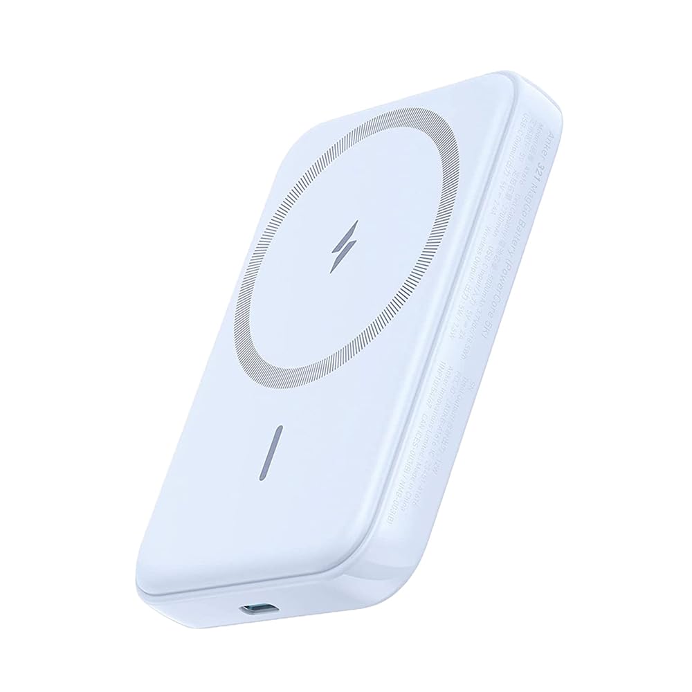 Anker 321 MagGo Battery (PowerCore Magnetic 5K), 5,000mAh Magnetic Wireless Portable Charger, Compatible with iPhone 15/15 Plus/15 Pro/15 Pro Max, iPhone 14/13/12 Series（Black）