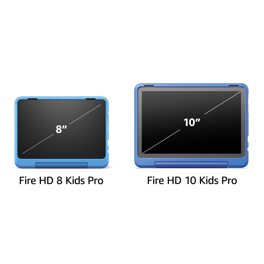 Amazon Fire HD 10 Kids Pro tablet (newest model) ages 6-12. Bright 10.1" HD screen, includes ad-free content, robust parental controls, 13-hr battery and slim case for older kids, 32 GB, Nebula