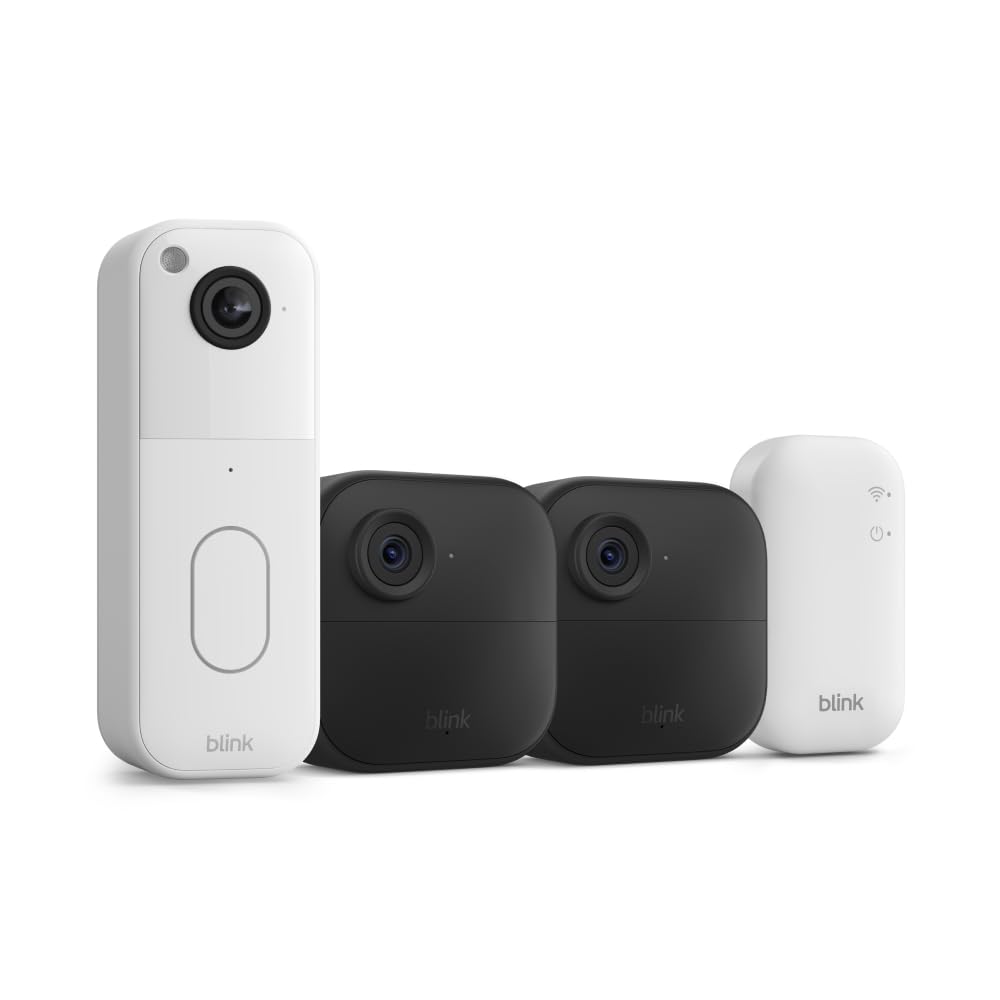 All-new Blink Video Doorbell + Outdoor 4 – Wireless smart security cameras, head-to-toe HD view, two-year battery life. Sync Module Core included – 1 camera system + Video Doorbell