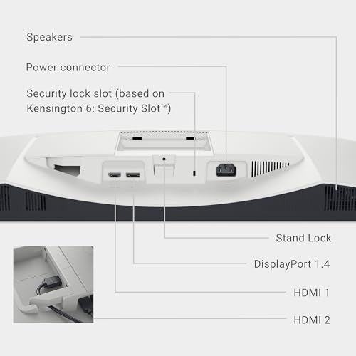 Dell 27 Plus 4K USB-C Monitor - S2725QC - 27-inch 4K (3840 x 2160) 120Hz 16:9 Display, AMD FreeSync Premium, sRGB 99%, Integrated Speakers, 1500:1 Contrast Ratio, Comfortview Plus - Ash White
