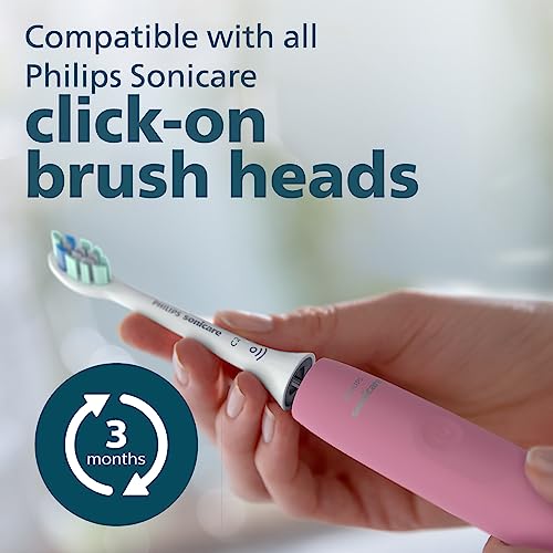 Philips Sonicare 4100 Rechargeable Electric Toothbrush, with Pressure Sensor, 2 Intensity Settings, SmarTimer and QuadPacer, 14-Day Battery Life, White, Model HX3681/23