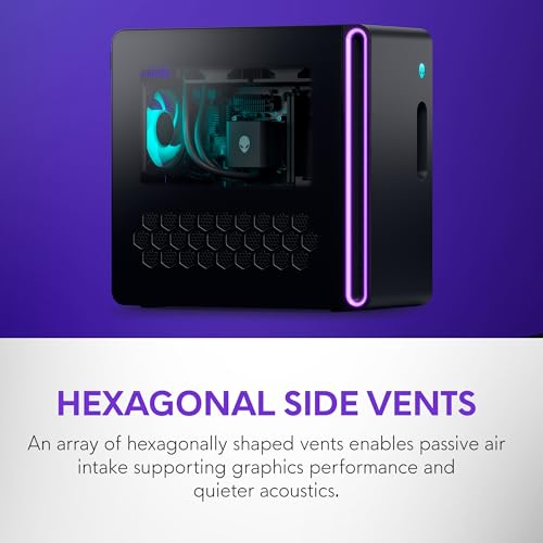 Alienware Aurora Gaming Desktop ACT1250 - Intel Core Ultra 7 265F, 32GB DDR5 RAM, 1TB SSD, NVIDIA GeForce RTX 5070, 1000W Platinum Rated PSU, Windows 11 Home, Clear Panel - Black