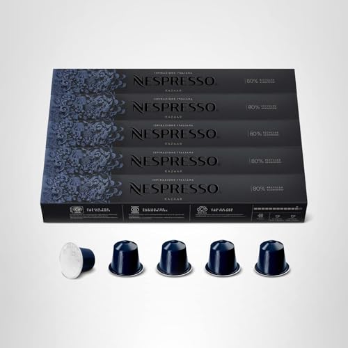 Nespresso Capsules Original Line, Ispirazione Variety Pack, Medium & Dark Roast Espresso Coffee, 50 Count Coffee Pods